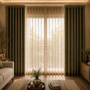 پارچه پردهای کنفی طرحدار 2 (عرض ۳ متر)