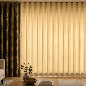 دکوری پرده نئوکلاسیک طرح هندسی پتینه