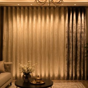 دکوری پرده مخمل پتینه نئوکلاسیک | در رنگ‌بندی کامل و متنوع